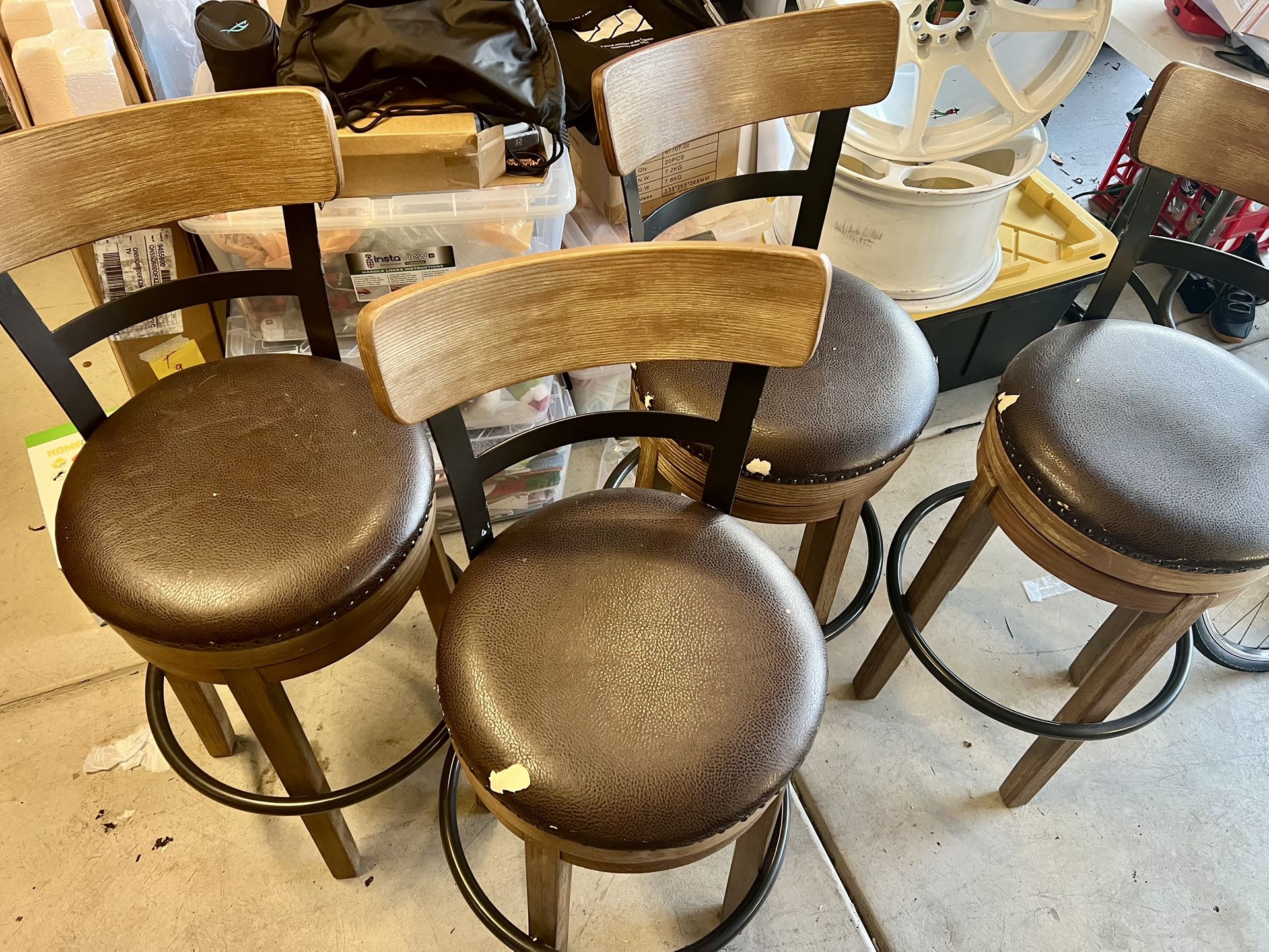 Swivel Bar Stools Set Of 4