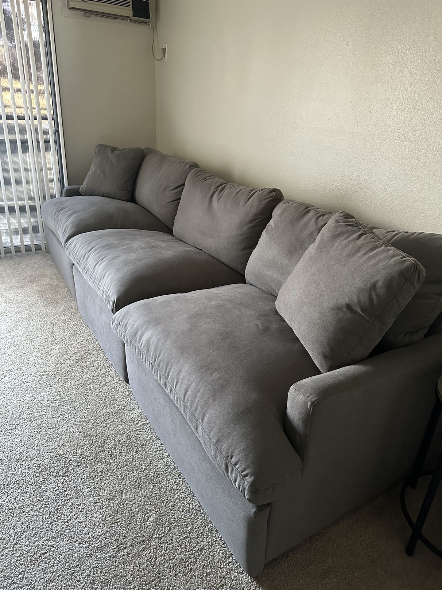 Gray Reclining Couch 