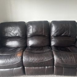 🛋️ Leather Power Reclining Sofa for Sale