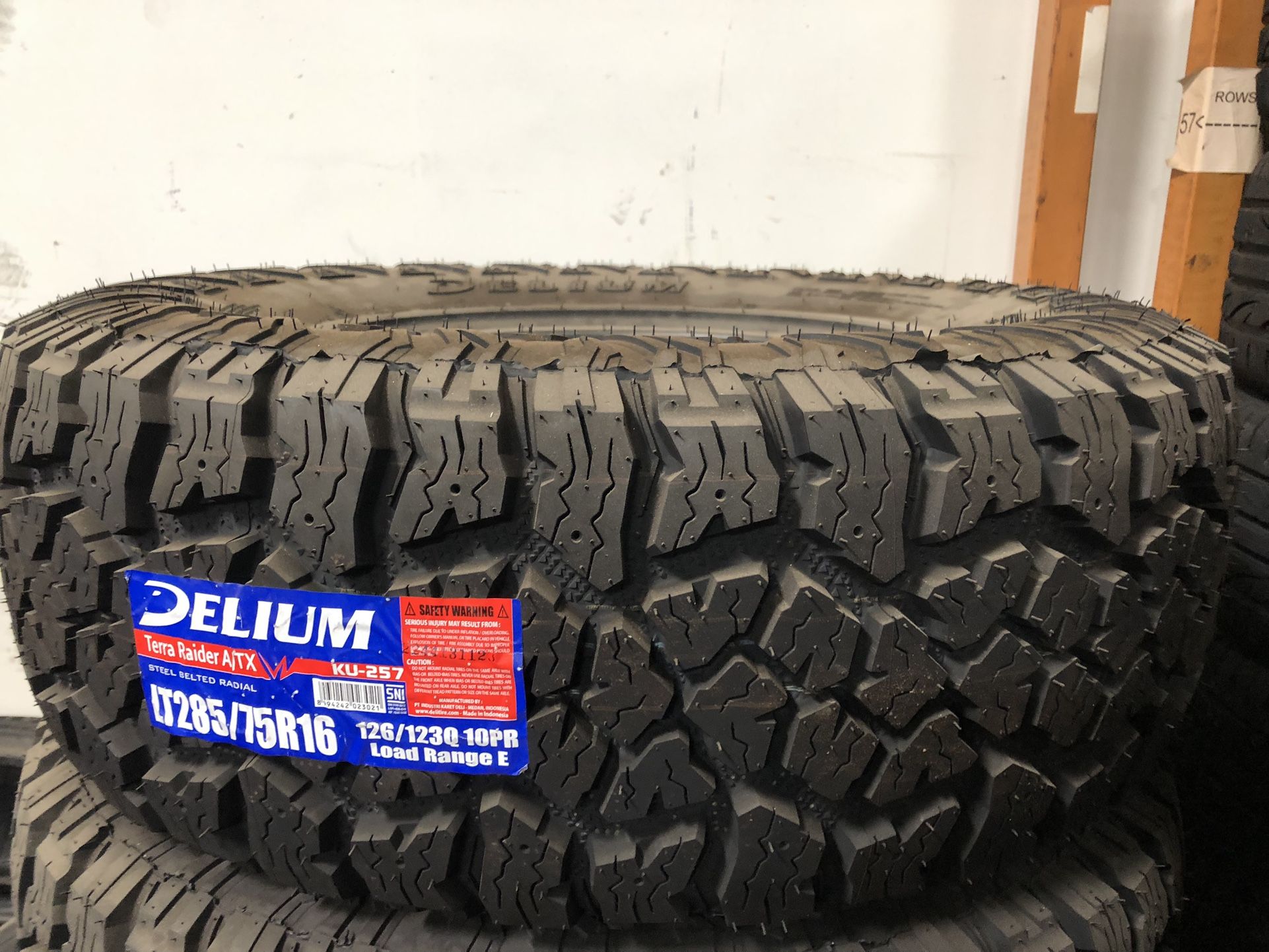 New Set Of Tires Delium 285/75R16 AT 