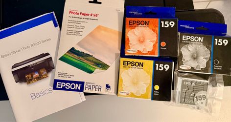 Epson 159 ink cartridges and FREE Epson Stylus Photo R2000 Printer