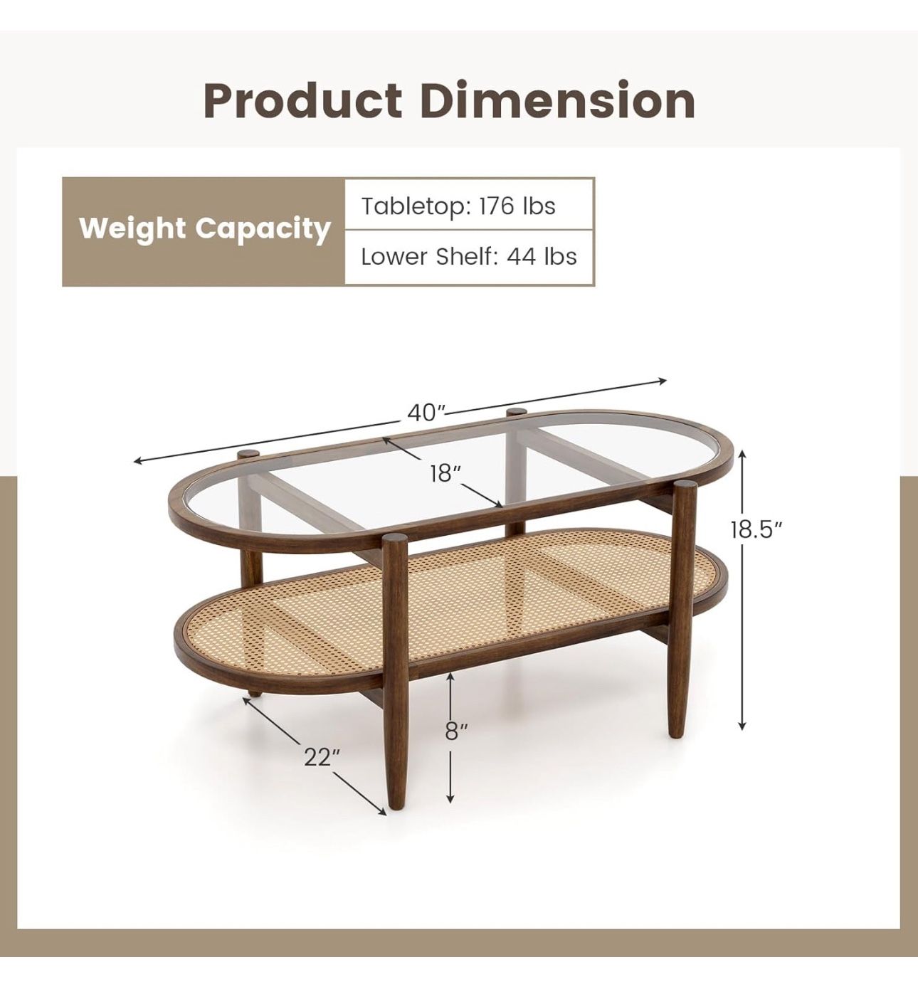 Brand New Boho Wood Coffee Table
