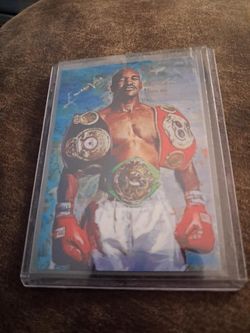 Boxing Champion Art Trading Card in Case