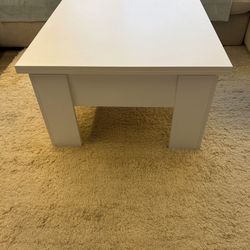 White Lift Top Coffee Table