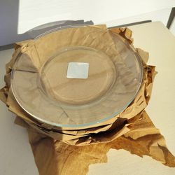 9 Clear Glass Plates 