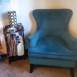 Velvet Blue Armchair 