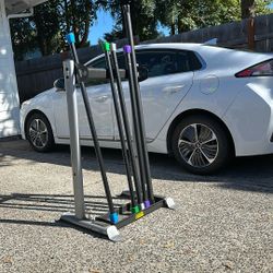 Foam Weighted Bar With Rack 