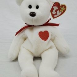 VINTAGE/RETIRED ~ TY Beanie Baby 'VALENTINO' with Tag Errors & Brown Nose c.1993