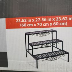 Metal Decorative Flower Plant Steps 3 Tiers New