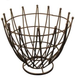 Mid Century Wrought Iron Wire Fruit Bowl Austrian