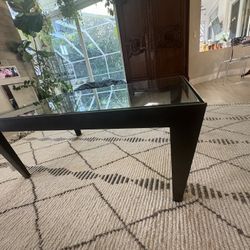 Modern Metal & Glass Coffee Table – Sleek Architectural Design