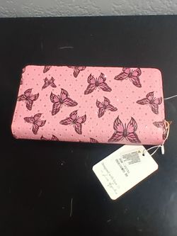 Pink with butterflies wallet