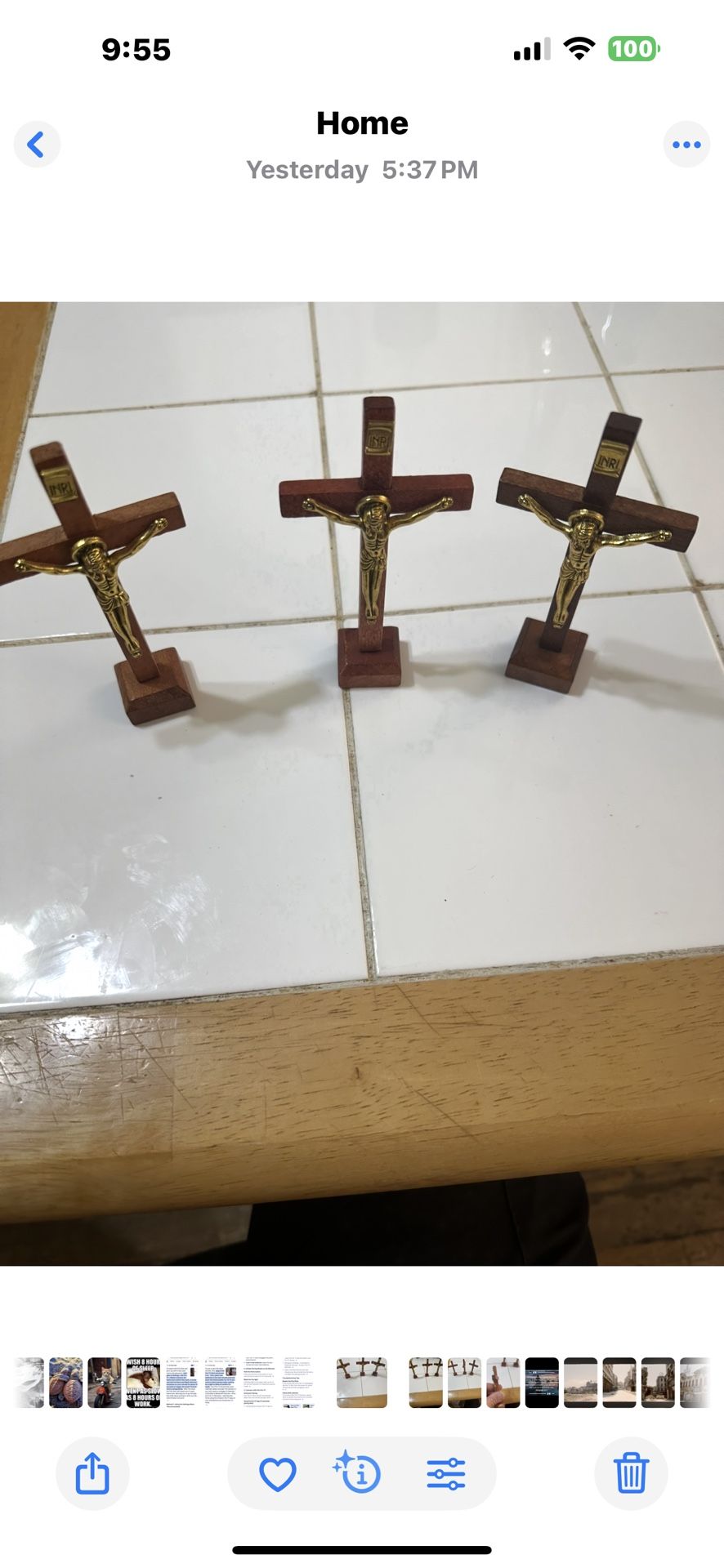 Three Beautiful Small Wooden Crosses