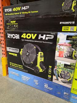 RYOBI
40V HP Brushless Cordless Hybrid WHISPER SERIES 20 in. Air Cannon Fan (Tool Only)