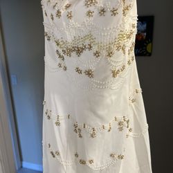Ivory Beaded Mermaid Style Dress