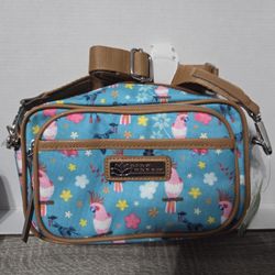 Lily Bloom Parrots in Paradis Parker Xbody bag $55 retail 
