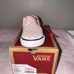 Vans Toddler Pink Slip-On V Checkerboard