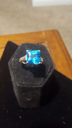 Stone and silver ring