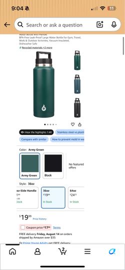 Stainless steel Water bottle