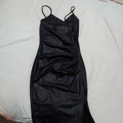 Woman's Faux Leather Dress