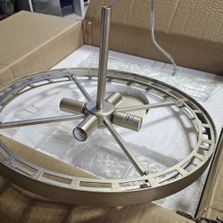 Silver Strip Glass Chandiler 