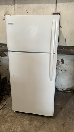 Frigidaire Top Freezer Fridge – White, Adjustable Shelves
