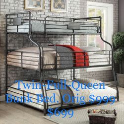 Twin- Full-Queen bunk bed Platform no need box spring