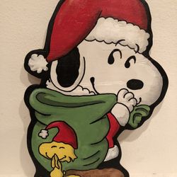 SNOOPY with WOODSTOCK PEANUTS CHRISTMAS YARD DECOR LAWN ART
