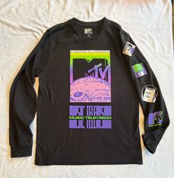 MTV Logo Graphic Long Sleeve shirt unisex MEDIUM