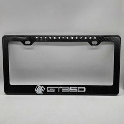 Brand New COBRA GT350 100% Real Carbon Fiber License Plate Frame Tag Cover Original 3K