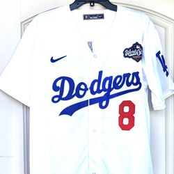 LARGE - DODGERS #8 KIKE HERNANDEZ  STITCHED REPLICA JERSEY