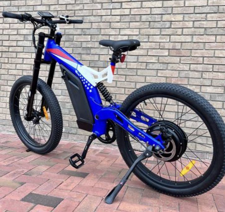 New! 1500 Watt, Electric bike, USA Full Suspension, 30 Mile Distance. Fast 33 Mph, All Terrain