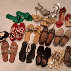 17 Pairs Of Women Shoes Heels Sandals $15