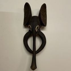 Large Babanki Wooden Elephant Wall Hanging - Many More Items In Stock!