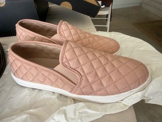 Pink Quilted Slip-On Sneakers