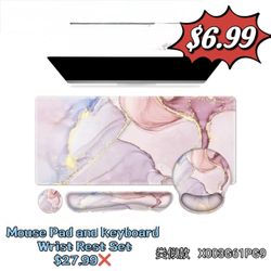 Mouse Pad And Keyboard Set