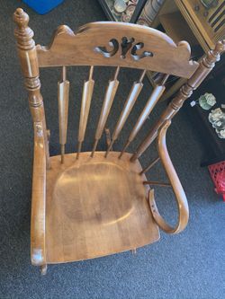 Beautiful vintage wooden rocking chair