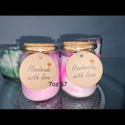 Homemade soy wax candles