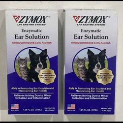 x2 Enzymatic Ear Solution Wash Cleaner Cats & Dogs Anti-Itch Exudate