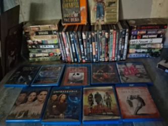 Horror And Thriller VHS Tapes And DVDs .Selling As A Bundle