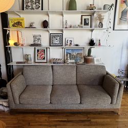 West Elm grey couch