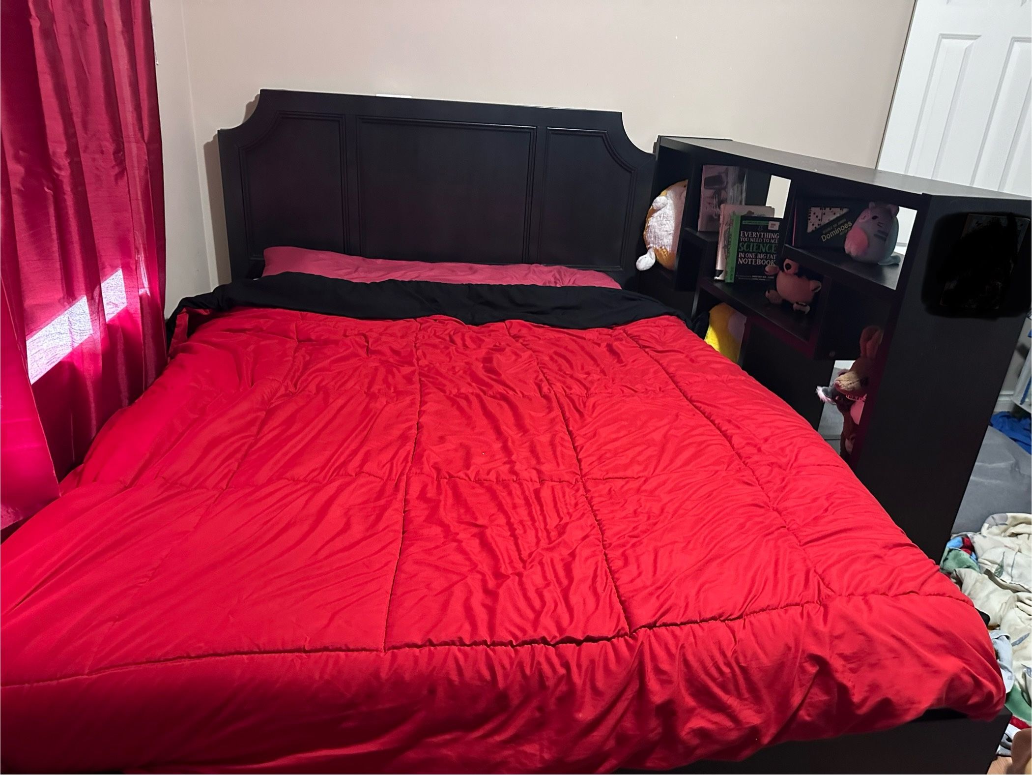 Queen Size Bed And Matching Bookshelf
