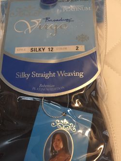 VIRGO BROADWAY BOHEMIAN PLATINUM human straight weaving extension hair (12”)