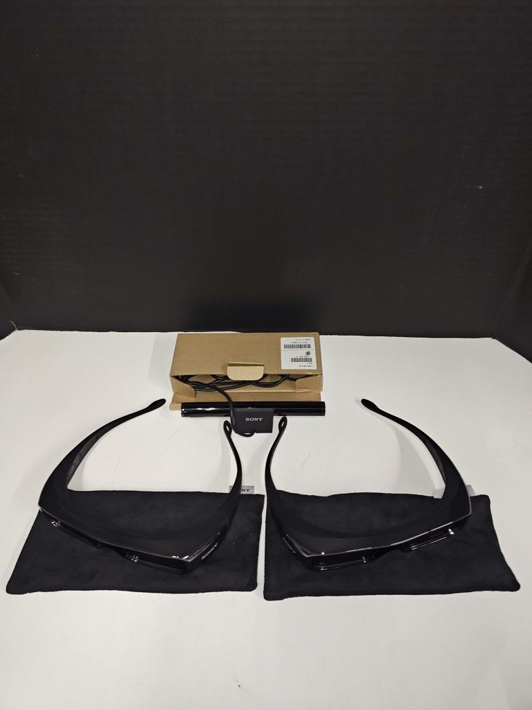 Sony TDG-BR100 Pair Of Adult Size 3D Black Active Glasses & TMR-BR100 Receiver