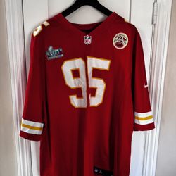 NWT Nike Chris Jones #95 Kansas City Chiefs Red Super Bowl LVIII Jersey Mens 3XL 