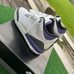 Purple & White Air Jordan 3