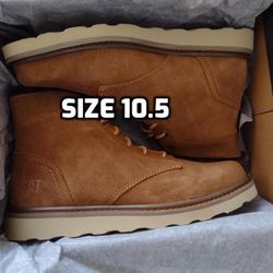 New Men's Caterpillar Boots, Brown, Size 10.5