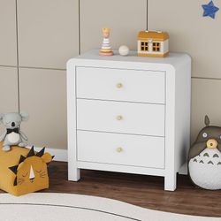 T95-Drawer Dresser, Modern Chest of Drawers with Rounded Table Corners, Wooden Closet Dresser Nightstand Side Table with Ample Storage Space for Bedro