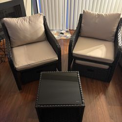 5 Piece Wicker Patio Set