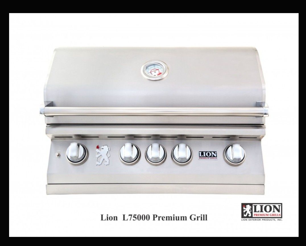 NEW LION BBQ GRILL DROP IN L75000 4 BURNER STAINLESS STEEL